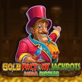 Logo of Gold Factory Jackpots Mega Moolah from Aurum Signature Studios at Lukki Casino